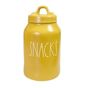 NEW Rae Dunn SNACKS Canister w/Lid and Loop Handle